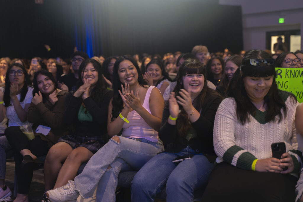 CSUF students buzz with excitement during Erivo's interview