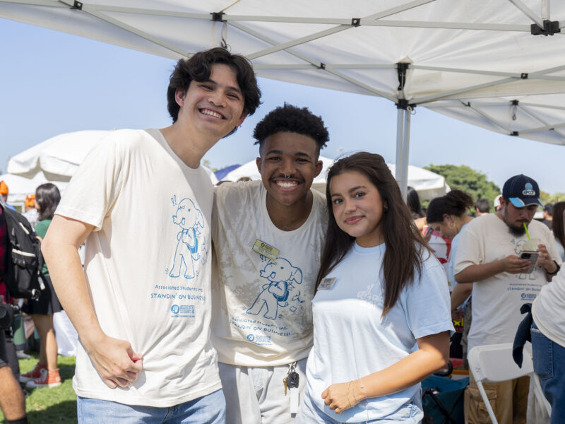 ASI student leaders pose for a picture at DiscoverFest