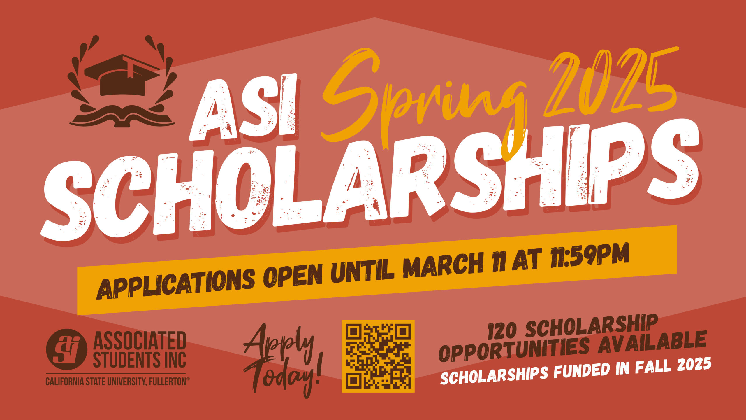 ASI Spring 2025 Scholarships, applications open until March 11 at 11:59 pm