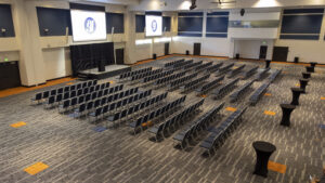 bird's eye view of assembly set up