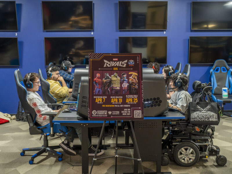 college students gaming at an esports tournament