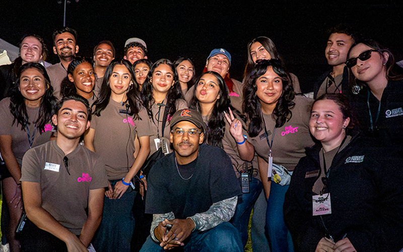 Rapper Zack Fox with ASI student staff