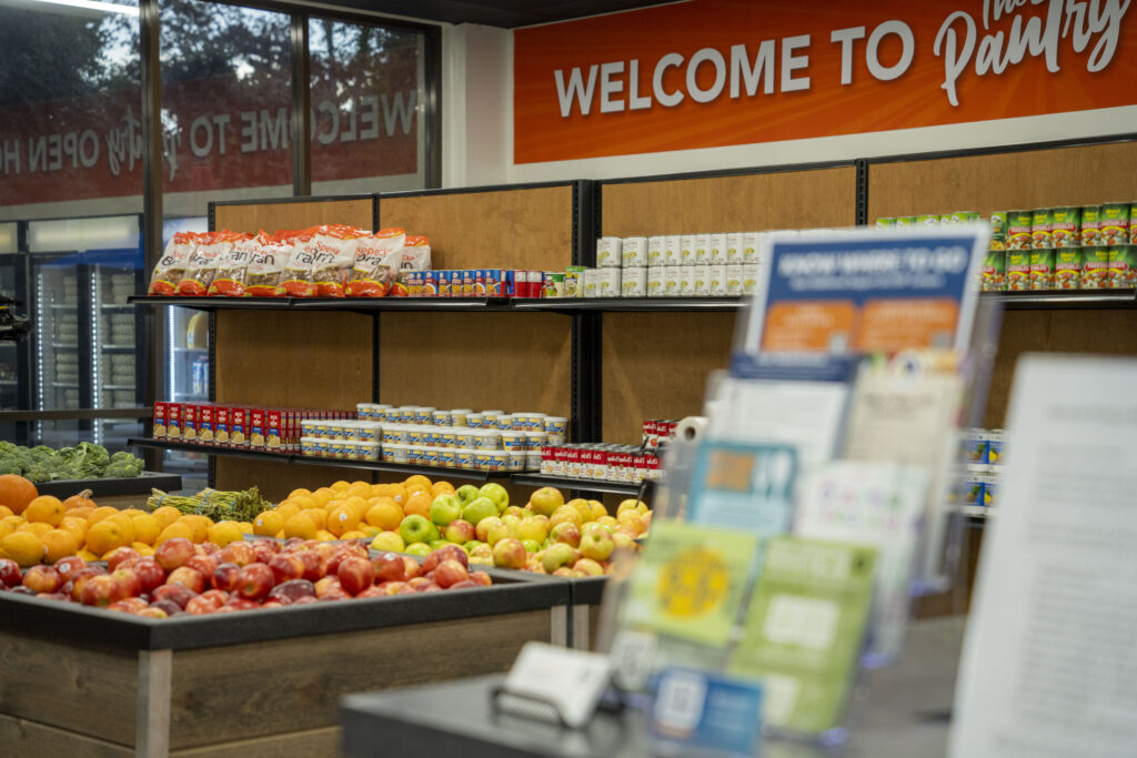 a pantry full of food