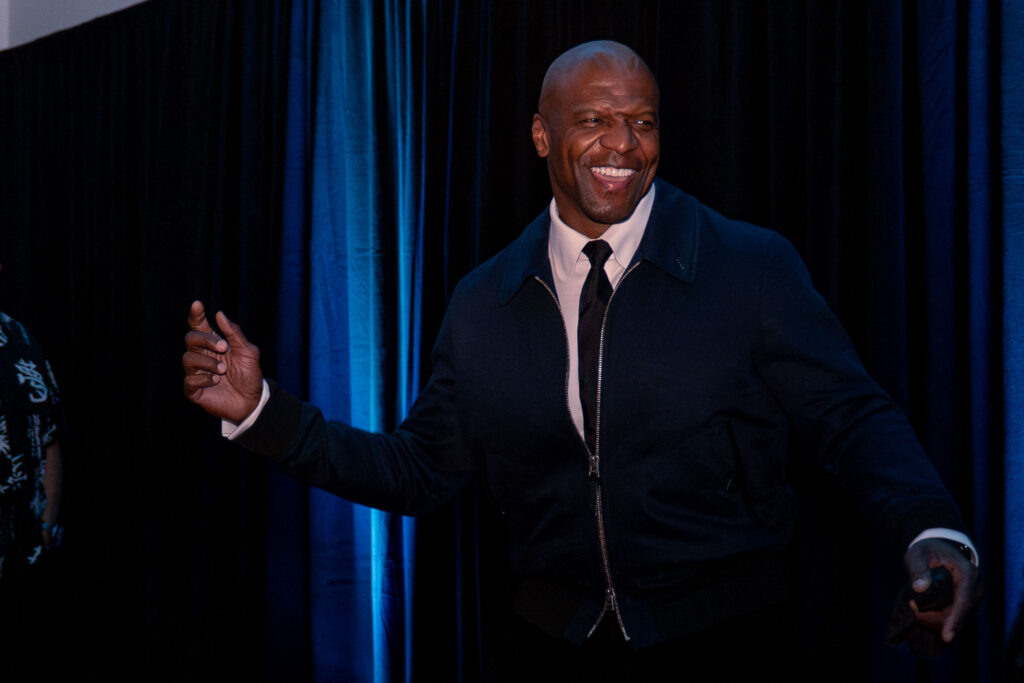 A man dancing while walking