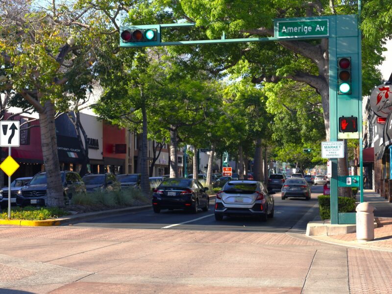 a wideshot of a crossstreet in Fullerton