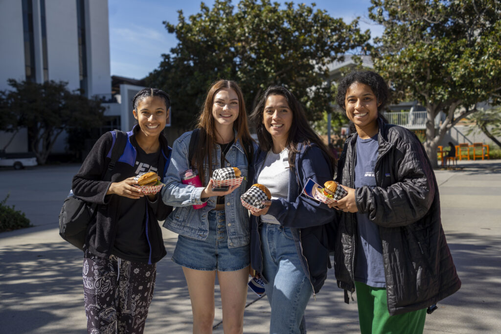 a group of young women posing for a picture